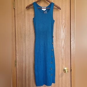 Olive + Oak Knit Ribbed Midi bodycon Dress